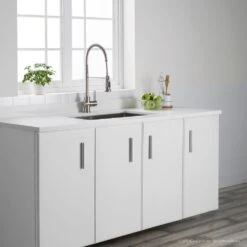 Britt Single Handle Commercial Kitchen Faucet With Dual Function Sprayhead In All-Brite Spot Free Stainless Steel Finish 28 Britt Single Handle Commercial Kitchen Faucet With Dual Function Sprayhead In All-Brite Spot Free Stainless Steel Finish -Household Items 671eefdf052842f4e5059b84d06a525c 1800x1800