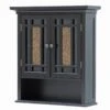 Elegant Home Fashions Windsor 22-in W X 24-in H X 7-in D Dark Espresso Bathroom Wall Cabinet