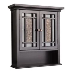 Elegant Home Fashions Windsor 22-in W X 24-in H X 7-in D Dark Espresso Bathroom Wall Cabinet -Household Items 674278005328xl 1800x1800
