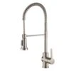 Britt Single Handle Commercial Kitchen Faucet With Dual Function Sprayhead In All-Brite Spot Free Stainless Steel Finish