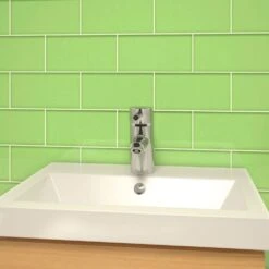 Giorbello Powder Room Green 3 In. X 6 In. X 8 Mm Glass Subway Tile (5.5 Sq. Ft./case) -Household Items 6a1fdff547429c8febf37e401c0fb9f6 250b809d bc61 4f22 8679 23bf49d99579 1800x1800