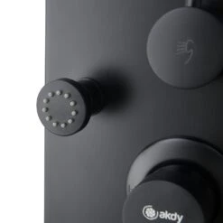 65 In. 8-Jet Rainfall Shower System With Waterfall Shower Head And Shower Wand In Black Painted Stainless Steel -Household Items 6e2066f4cea76caa551fbf1ac1693b88 1800x1800