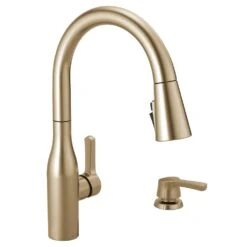 Marca Single-Handle Pull-Down Sprayer Kitchen Faucet With ShieldSpray Technology In Champagne Bronze -Household Items 6ee594ef3e8d888c8820002e2e4468c2 1800x1800