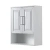 Wyndham Collection Daria 25-in W X 30-in H X 9-in D White Bathroom Wall Cabinet