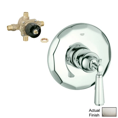 GROHE Brushed Nickel Lever Shower Handle 1 GROHE Brushed Nickel Lever Shower Handle