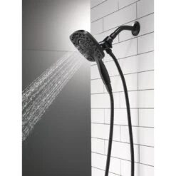 In2ition Two-in-One 4-Spray 6 In. Dual Wall Mount Fixed And Handheld Shower Head In Matte Black -Household Items 7267d2c0468f1a255155d15754736b80 1800x1800