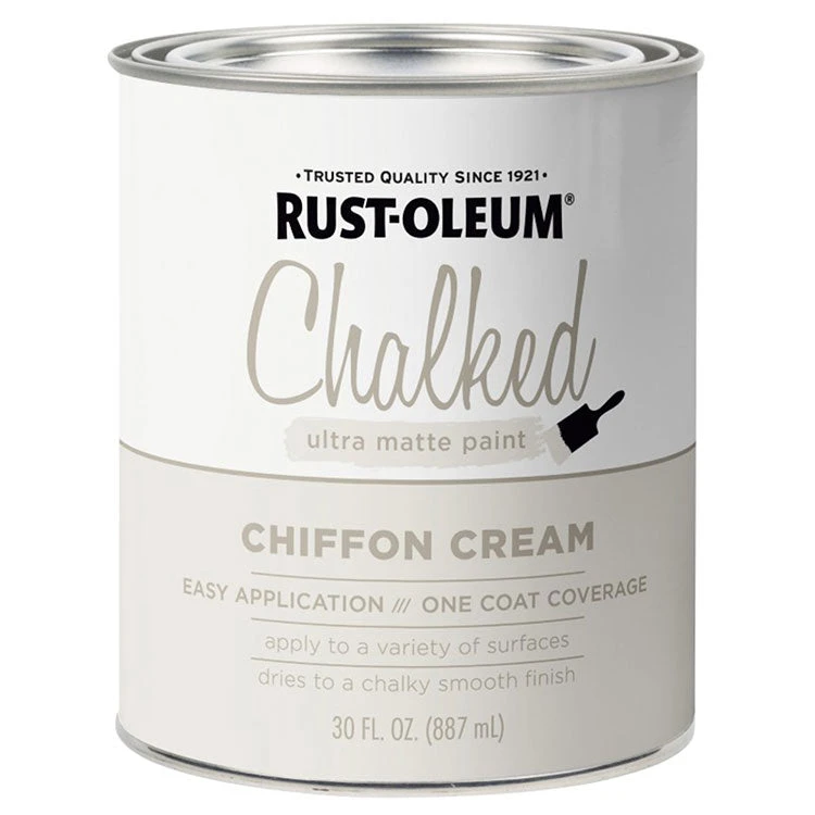 Chiffon Cream, Rust-Oleum Chalked Ultra Matte Paint, 30 Oz. 1 Chiffon Cream, Rust-Oleum Chalked Ultra Matte Paint, 30 Oz.