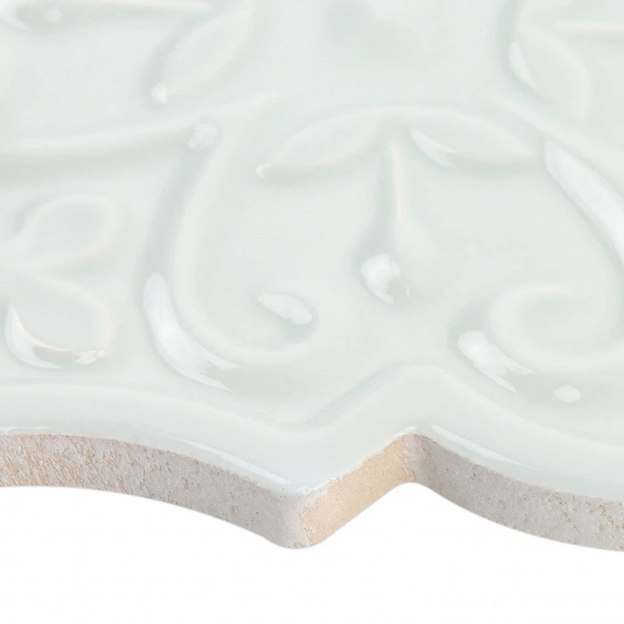 Bond Tile Roma Florid Blue 6.25 In. X 7.25 In. Ceramic Arabesque Wall Tile (30 Pieces 4.84 Sq. Ft. / Box) 6 Bond Tile Roma Florid Blue 6.25 In. X 7.25 In. Ceramic Arabesque Wall Tile (30 Pieces 4.84 Sq. Ft. / Box) - Image 6