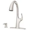Ladera Single-Handle Pull-Down Sprayer Kitchen Faucet With Soap Dispenser In Spot Defense Stainless Steel