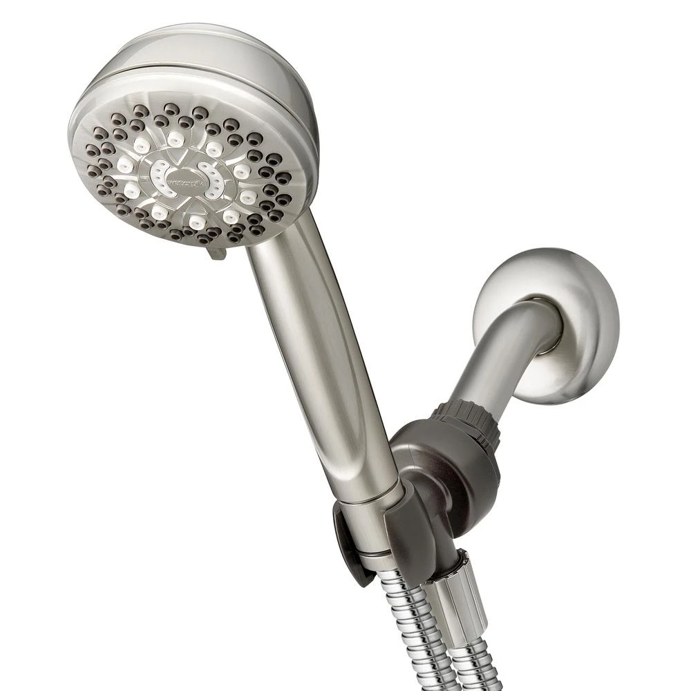 6-Spray 3.5 In. Single Wall Mount Low Flow Handheld Adjustable Shower Head In Brushed Nickel 1 6-Spray 3.5 In. Single Wall Mount Low Flow Handheld Adjustable Shower Head In Brushed Nickel