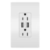Legrand Radiant White 15-Amp Decorator Tamper Resistant With Wall Plate Residential Usb Outlet