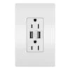 Legrand Radiant White 15-amp Decorator Tamper Resistant With Wall Plate Residential (2-Pack) Usb Outlet