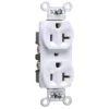 Legrand White 20-Amp Duplex Commercial Outlet