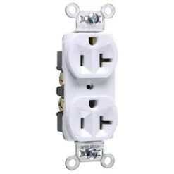 Legrand White 20-Amp Duplex Commercial Outlet