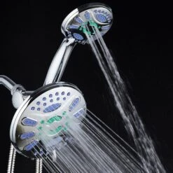 AquaStar Chrome 48-Spray Dual Shower Head 2.5-GPM (9.5-LPM) -Household Items 786696067502 11556011 1800x1800