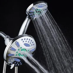 AquaStar Chrome 48-Spray Dual Shower Head 2.5-GPM (9.5-LPM) -Household Items 786696067502 11556012 1800x1800