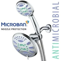AquaStar Chrome 48-Spray Dual Shower Head 2.5-GPM (9.5-LPM) -Household Items 786696067502 11556014 1800x1800