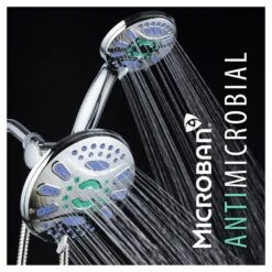 AquaStar Chrome 48-Spray Dual Shower Head 2.5-GPM (9.5-LPM) -Household Items 786696067502 11556015 1800x1800