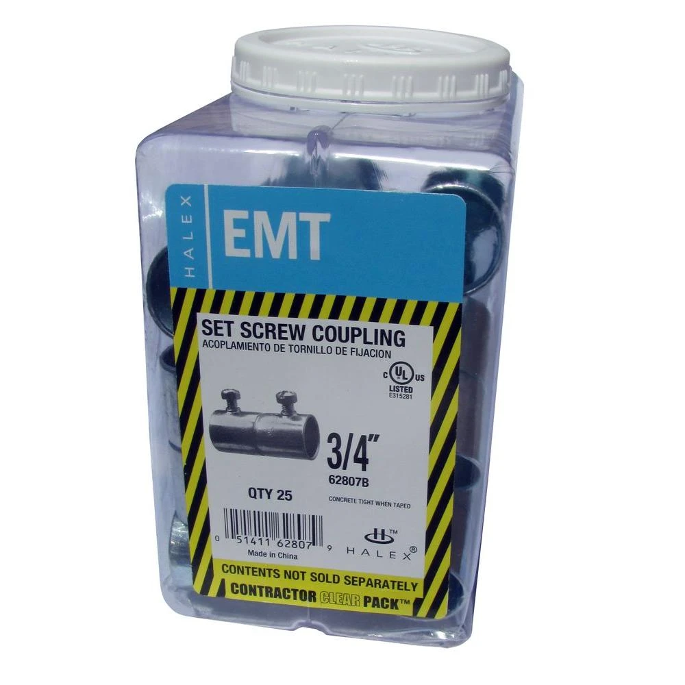 3/4 In. Electrical Metallic Tube (EMT) Set-Screw Coupling (25 Pack) 4 3/4 In. Electrical Metallic Tube (EMT) Set-Screw Coupling (25 Pack) - Image 4