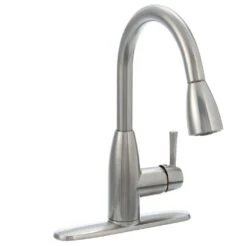 Fairbury Single-Handle Pull-Down Sprayer Kitchen Faucet In Stainless Steel
