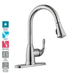 Market Single-Handle Pull-Down Sprayer Kitchen Faucet In Chrome -Household Items 7d48e94bae5068c5bc23884ab5c90d01 1800x1800