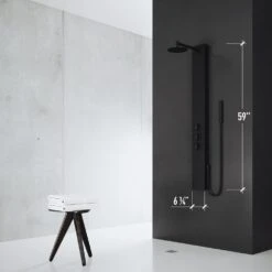 Elling-Ton 59 In. 4-Jet High Pressure Shower System With Fixed Rainhead And Handheld Dual Shower In Matte Black 22 Elling-Ton 59 In. 4-Jet High Pressure Shower System With Fixed Rainhead And Handheld Dual Shower In Matte Black -Household Items 7e2517c74ebf2494c538e1b23e50a767 1800x1800