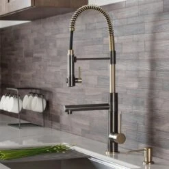 Artec Pro Single-Handle Pull-Down Sprayer Kitchen Faucet And Pot Filler In Brushed Gold -Household Items 7f5ecf71b71aa1e8652f06ad2479877a 1800x1800