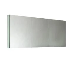 59 In. W X 26 In. H X 5 In. D Frameless Glass Recessed Or Surface-Mount 4-Shelf Bathroom Medicine Cabinet