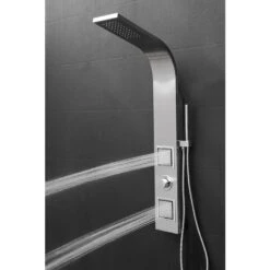 AKDY 39-in Brush Stainless Steel 2-Spray Shower Panel System (Valve Included) 14 AKDY 39-in Brush Stainless Steel 2-Spray Shower Panel System (Valve Included) -Household Items 810764023760 10486182 1800x1800
