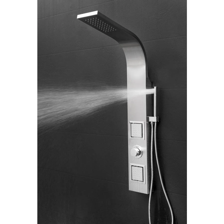 AKDY 39-in Brush Stainless Steel 2-Spray Shower Panel System (Valve Included) 4 AKDY 39-in Brush Stainless Steel 2-Spray Shower Panel System (Valve Included) - Image 4