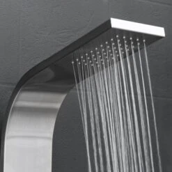 AKDY 39-in Brush Stainless Steel 2-Spray Shower Panel System (Valve Included) 17 AKDY 39-in Brush Stainless Steel 2-Spray Shower Panel System (Valve Included) -Household Items 810764023760 10486185 1800x1800