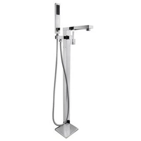 Valspar AKDY 34.85-in Chrome 2-Handle Residential Freestanding Bathtub Faucet With Hand Shower 1 Valspar AKDY 34.85-in Chrome 2-Handle Residential Freestanding Bathtub Faucet With Hand Shower