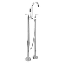 AKDY 46-in Chrome 2-Handle Residential Freestanding Bathtub Faucet With Hand Shower 1 AKDY 46-in Chrome 2-Handle Residential Freestanding Bathtub Faucet With Hand Shower