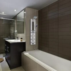 AKDY 51-in Aluminum 8-Spray Shower Panel System (Valve Included)