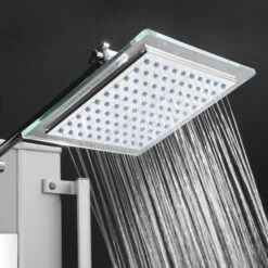 AKDY 51-in Aluminum 8-Spray Shower Panel System (Valve Included) -Household Items 810764026020 10485842 1800x1800