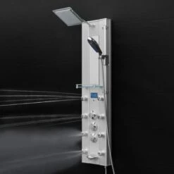 AKDY 51-in Aluminum 8-Spray Shower Panel System (Valve Included) -Household Items 810764026020xl 1800x1800