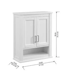 Durham 24-in W X 30-in H X 10-in D White Oak Bathroom Wall Cabinet -Household Items 815324022313 10988747 1800x1800