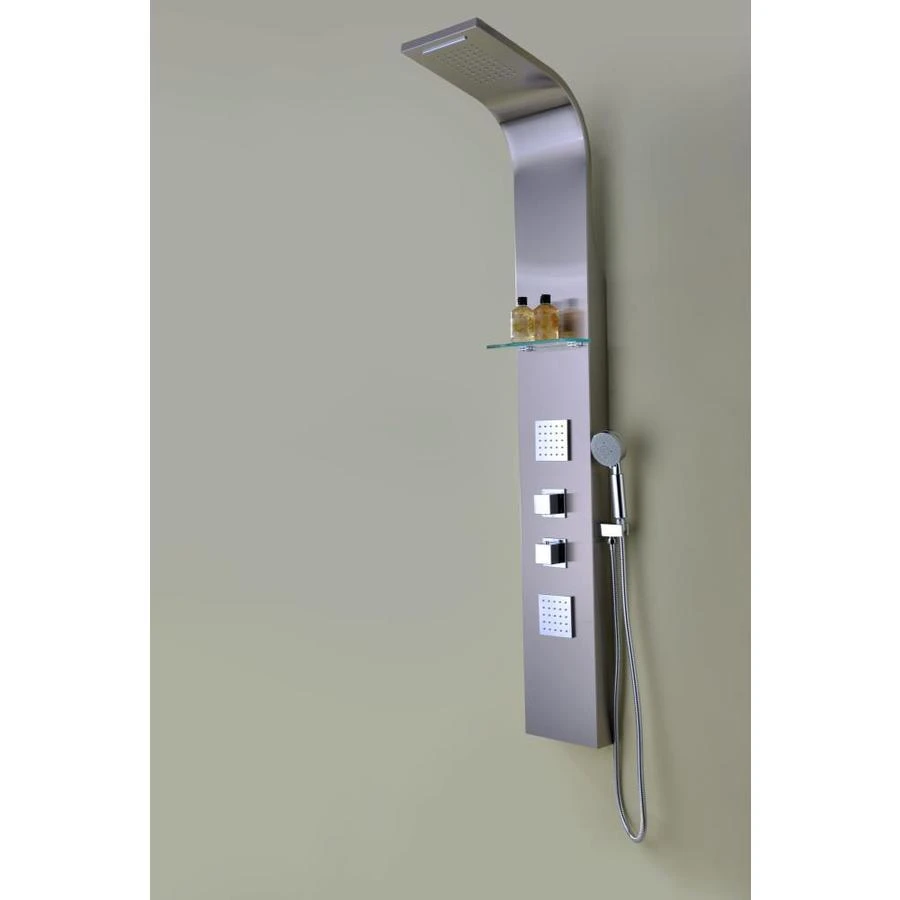 ANZZI Niagara Brushed Steel 2-Spray Shower Panel System (Valve Included) 6 ANZZI Niagara Brushed Steel 2-Spray Shower Panel System (Valve Included) - Image 6