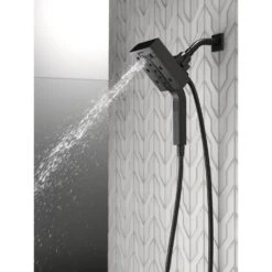 In2ition Two-in-One 4-Spray 5.9 In. Dual Wall Mount Fixed And Handheld H2Okinetic Shower Head In Matte Black -Household Items 87a2b1cbb64f4187a88a8f38682f2601 77d3ff38 7dce 4749 a9e0 8656ad307505 1800x1800
