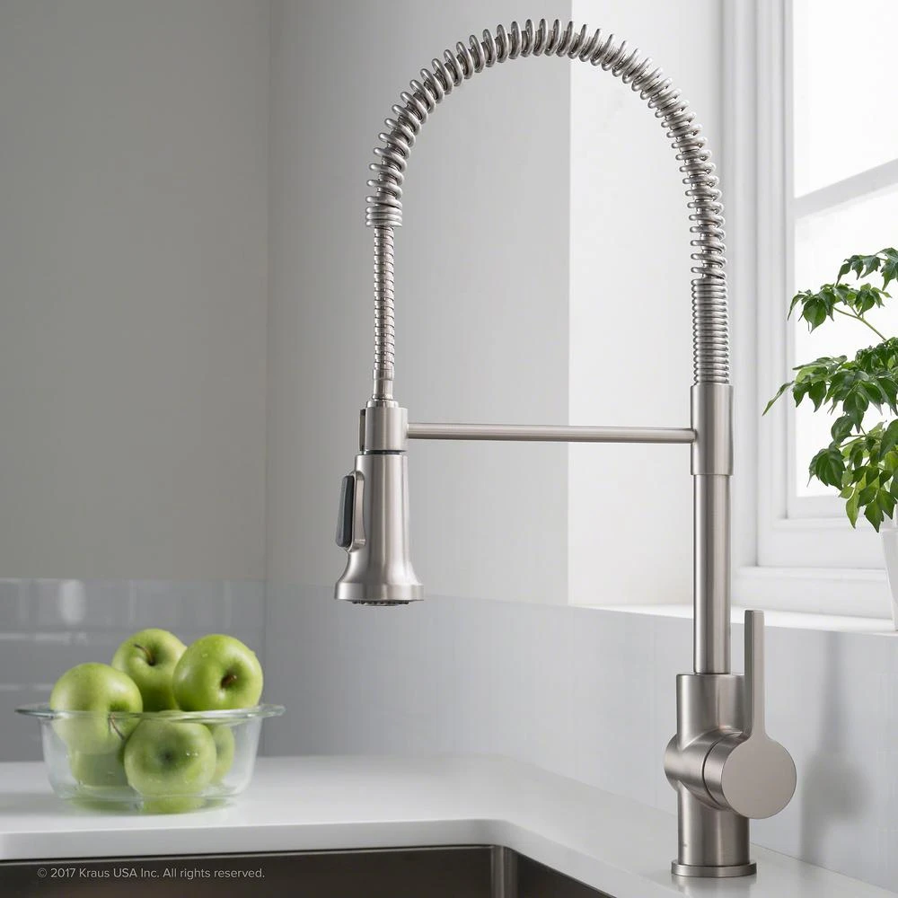 Britt Single Handle Commercial Kitchen Faucet With Dual Function Sprayhead In All-Brite Spot Free Stainless Steel Finish 2 Britt Single Handle Commercial Kitchen Faucet With Dual Function Sprayhead In All-Brite Spot Free Stainless Steel Finish - Image 2