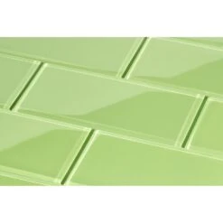 Giorbello Powder Room Green 3 In. X 6 In. X 8 Mm Glass Subway Tile (5.5 Sq. Ft./case) -Household Items 904a5bf2cf4b2fbbf7276653a351fa6f c68e4290 836e 4e58 8be3 a448e94c79de 1800x1800