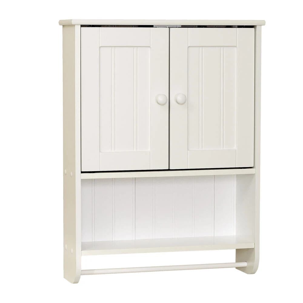 Zenna Home® Country Cottage 19"W X 6"D X 26"H White Bathroom Wall Cabinet 1 Zenna Home® Country Cottage 19"W X 6"D X 26"H White Bathroom Wall Cabinet