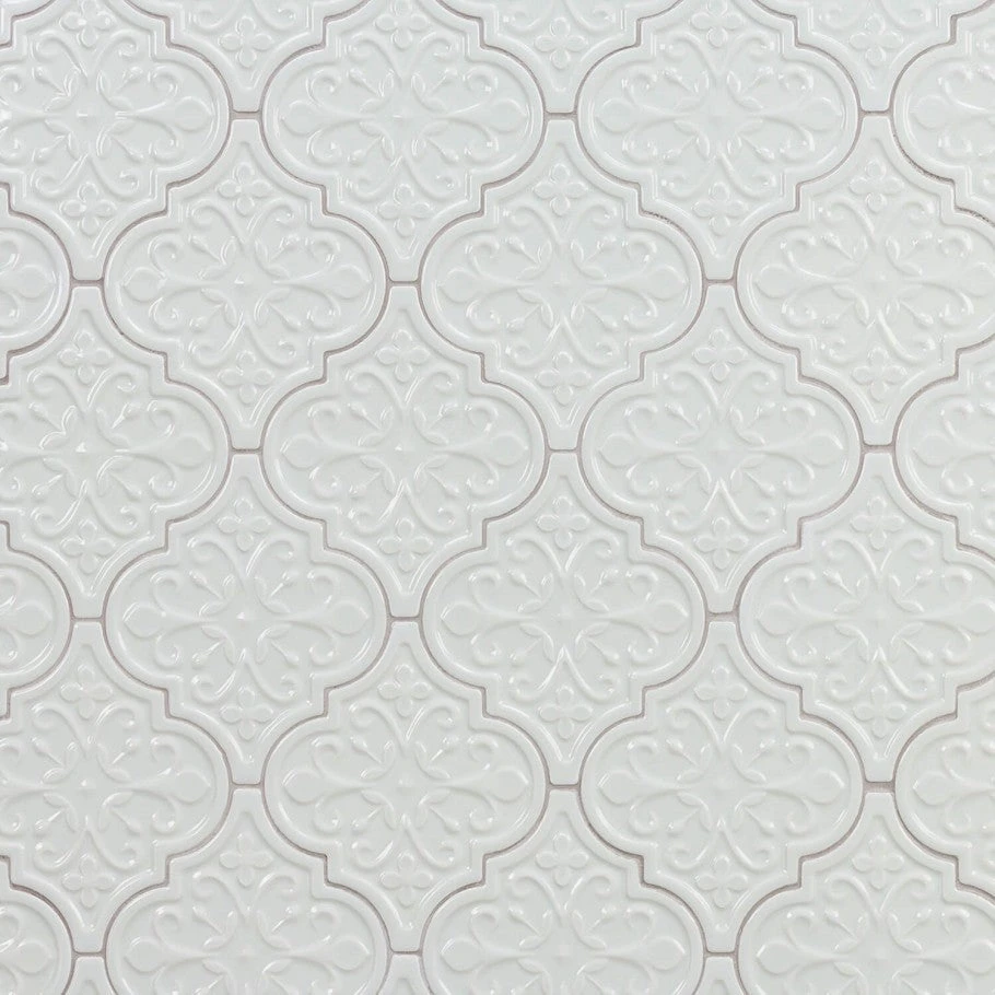 Bond Tile Roma Florid Blue 6.25 In. X 7.25 In. Ceramic Arabesque Wall Tile (30 Pieces 4.84 Sq. Ft. / Box) 1 Bond Tile Roma Florid Blue 6.25 In. X 7.25 In. Ceramic Arabesque Wall Tile (30 Pieces 4.84 Sq. Ft. / Box)