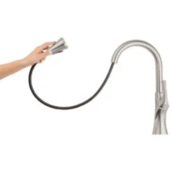 Miri Single-Handle Pull-Down Sprayer Kitchen Faucet With Soap Dispenser In Spot Defense Stainless Steel -Household Items 95b99bf41cbc74f7fe5451082255f790 1800x1800