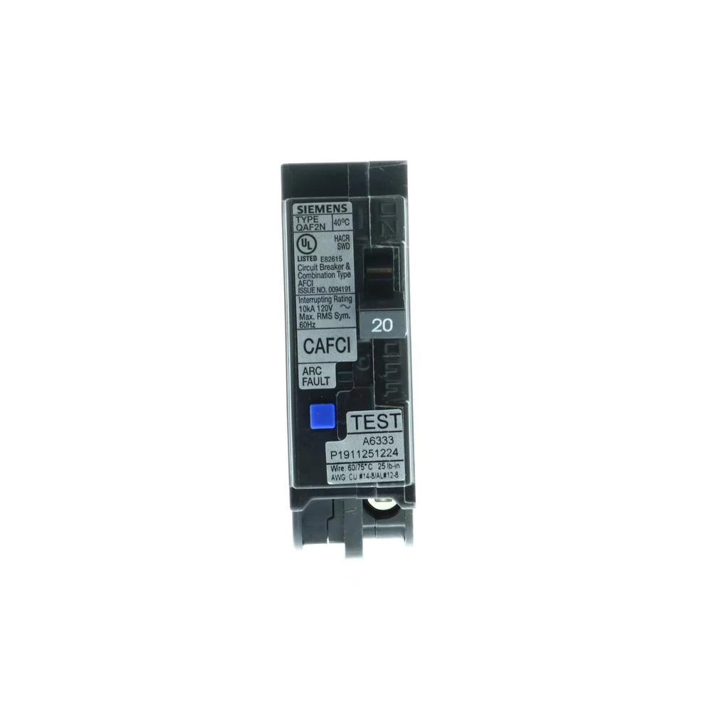 20 Amp 1-Pole Combination Type AFCI Plug-On Neutral Circuit Breaker 1 20 Amp 1-Pole Combination Type AFCI Plug-On Neutral Circuit Breaker