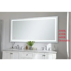 Timeless Home 36 In. H X 72 In. W Single Contemporary Rectangular Aluminum Lighted LED Mirror In Silver(Color Changing) -Household Items 99b11e25a8678b2936a6938e9c43552b 1800x1800