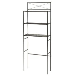 Zenna Home® 23"W X 65"H Bronze Over-the-Toilet Storage Shelves