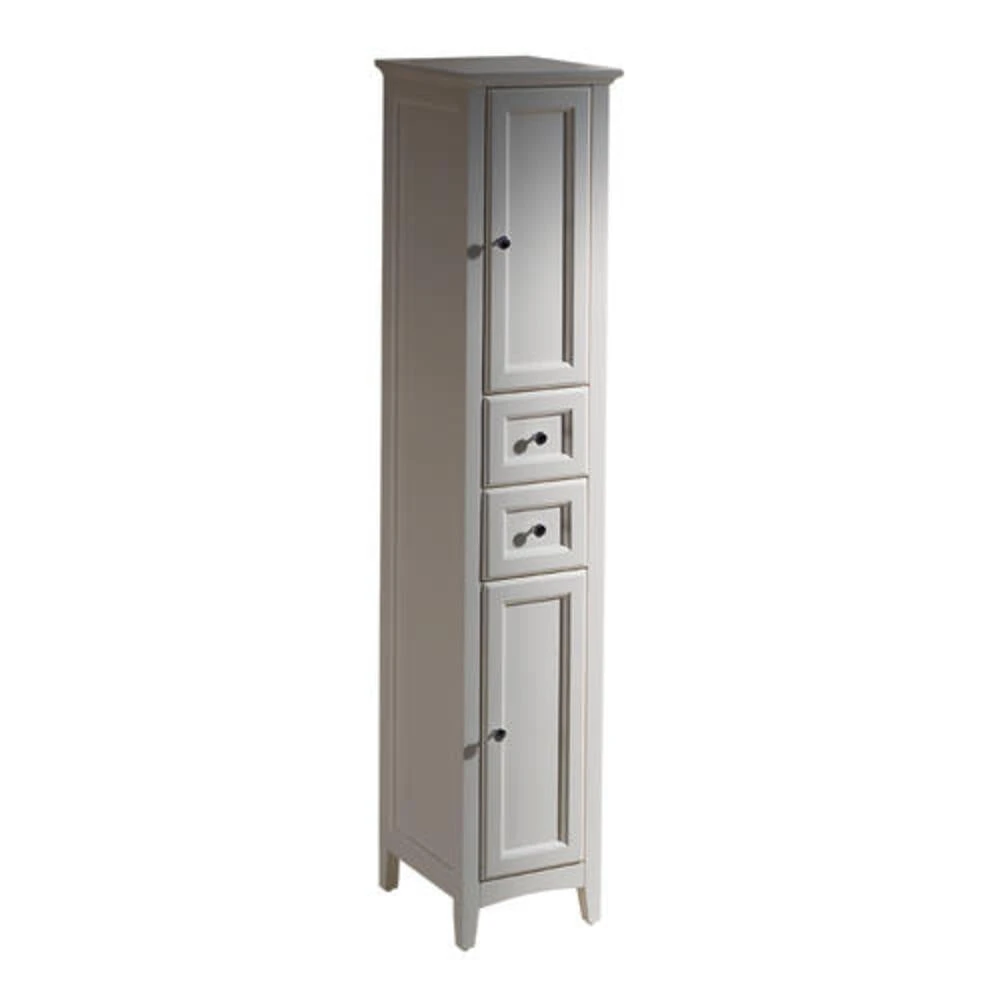 Fresca Oxford 14"W X 16"D X 68"H Antique White Linen Cabinet 1 Fresca Oxford 14"W X 16"D X 68"H Antique White Linen Cabinet