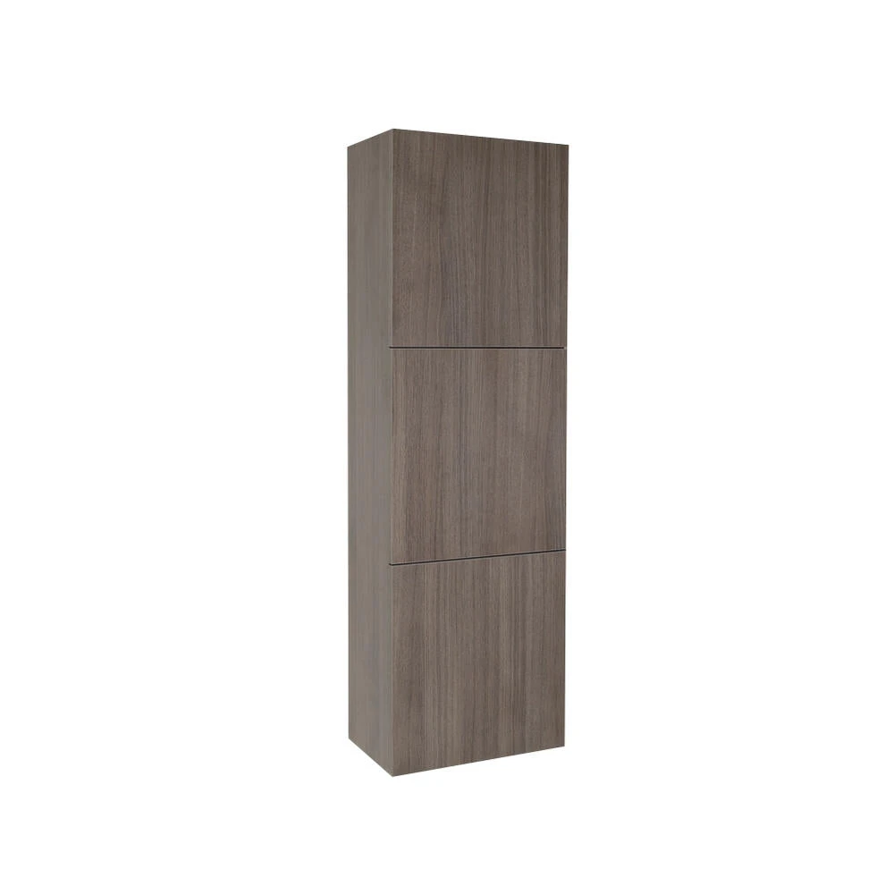 Fresca 18"W X 12"D X 59"H Gray Oak Linen Cabinet 1 Fresca 18"W X 12"D X 59"H Gray Oak Linen Cabinet