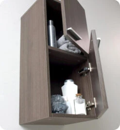Fresca 13"W X 12"D X 27"H Gray Oak Linen Cabinet -Household Items FST8091GO 3 1800x1800